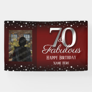 Banderoles 70 et fabuleuse photo Confetti d'anniversaire