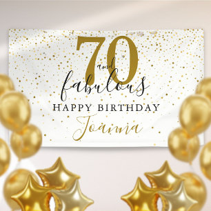 Banderoles 70 et fabuleux anniversaire Elegant Gold et Black