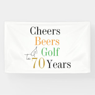 Banderoles 70e anniversaire Soeurs Bières Golf Minimal Party