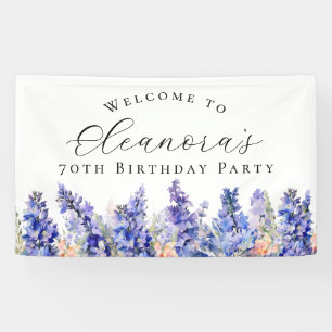 Banderoles 70e fête d'anniversaire Juillet Fleur de naissance