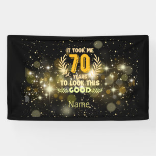 Banderoles 70ème anniversaire m'a pris 70 ans pour regarder c