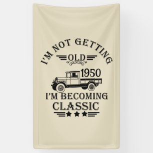 Banderoles 75e anniversaire vintage personnalisé