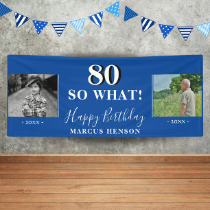 Banderoles 80 Et Alors Drôle Vieille Nouvelle Photo Fête d'an