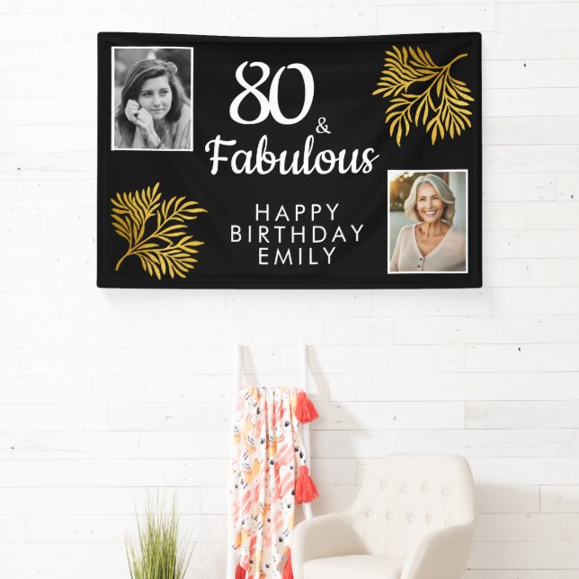 Banderoles 80 et Fabulous Gold Foliage 2 Photo 80e anniversai (Insitu)