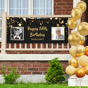 Banderoles 80e anniversaire Alors et maintenant Photos person