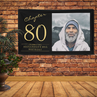 Banderoles 80e anniversaire Black Gold Photo