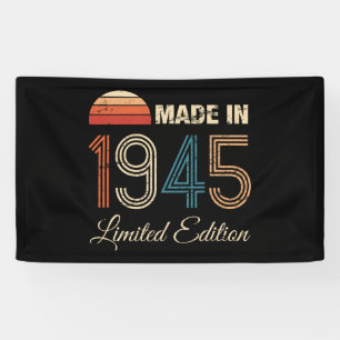 Banderoles 80e anniversaire Vintage 1945