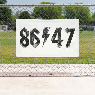 Banderoles 8647 Anti Trump Retro Vintage 80s Rock Style