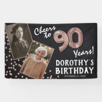 À 80 Ans Rose Gold 2 Photos Anniversaire