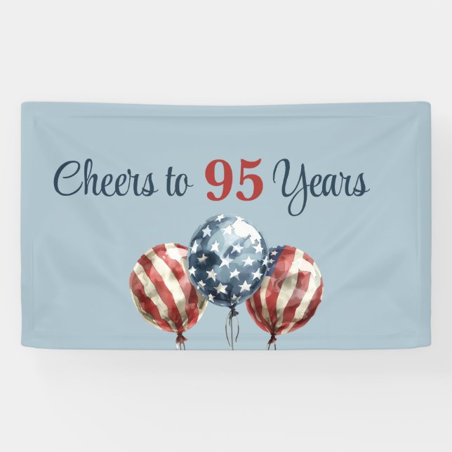 Banderoles À la fête des 95 ans  (Horizontal)