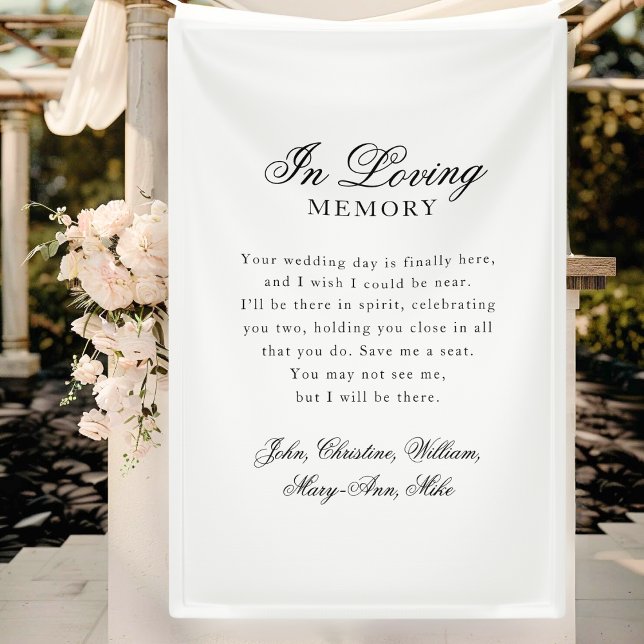 Banderoles "À la mémoire" Moderne, Calligraphie, Mariage  ("In Loving Memory" Modern, Calligraphy, Wedding Banner)