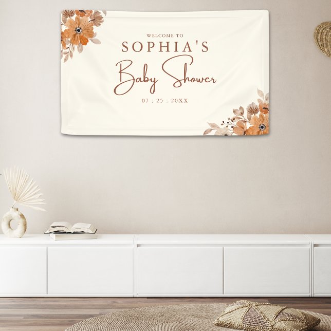 Banderoles A Little Wildflower is on The Way Girl Baby Shower (Créateur téléchargé)