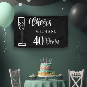 Banderoles À tous les âges hommes années typographie annivers