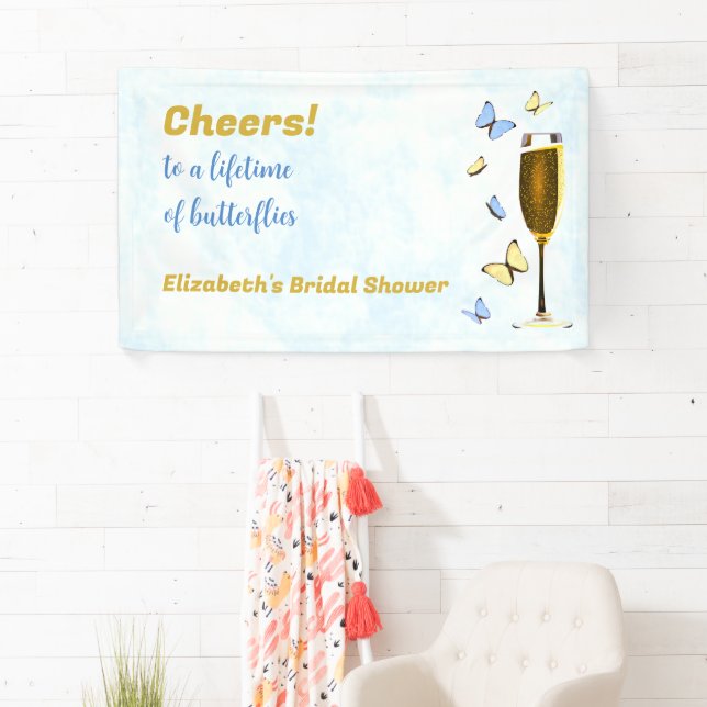 Banderoles À une vie de papillons Shower de mariage (En situation)
