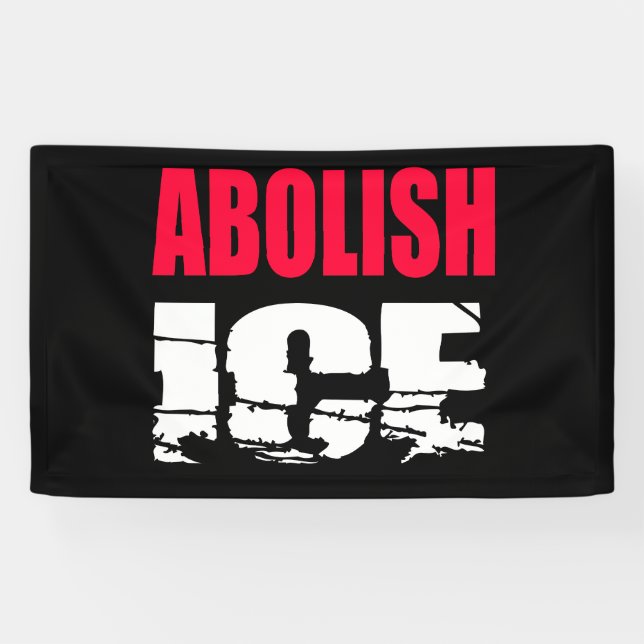 Banderoles Abolir l'ICE (Horizontal)