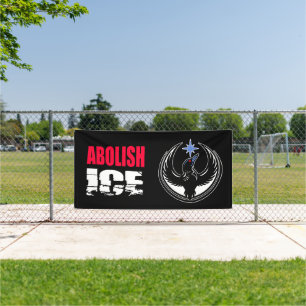 Banderoles Abolir l'ICE
