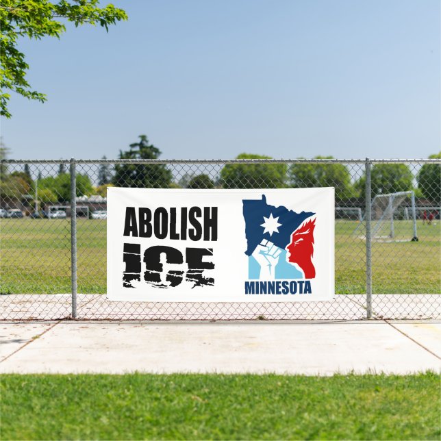 Banderoles Abolir l'ICE (Insitu)
