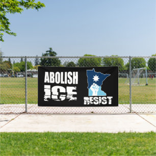 Banderoles Abolir l'ICE