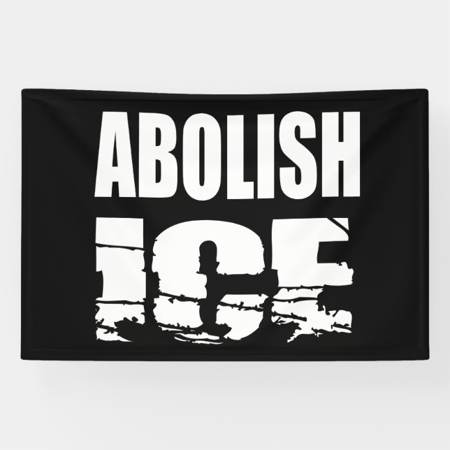 Banderoles Abolir l'ICE (Horizontal)