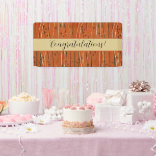 Banderoles Abstrait japonais Wavy Red Stripes