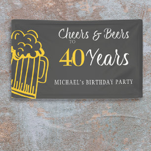Banderoles Acclamations et bières pour les 40 ans de la typog