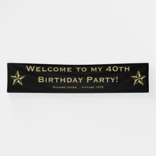Banderoles Accueil à ma quarantième fête d'anniversaire -