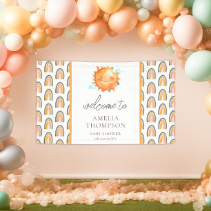 Banderoles Accueil Bébé Arc-en-Ciel Rayon de Soleil Mignon Fê
