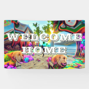 Banderoles Accueil Bienvenue Labrador Retriever