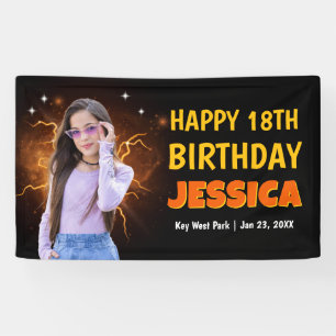 Banderoles Accueil de fête d'anniversaire personnalisé Cool R