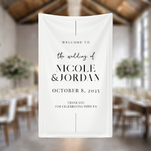 Banderoles Accueil Mariage moderne simple et chic