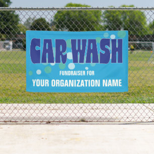 Banderoles Activité de collecte de fonds de lavage de voiture