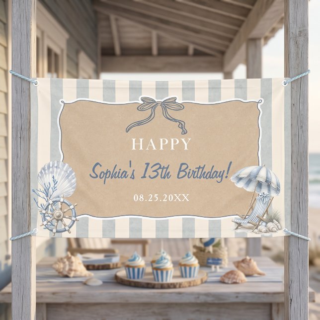 Banderoles Adolescente Côtière La Fête d'Anniversaire de la F (Créateur téléchargé)
