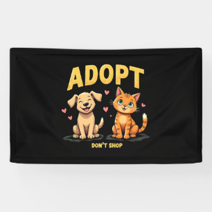Banderoles Adoptez, N'achetez Pas - Sauvetage de Chien Mignon