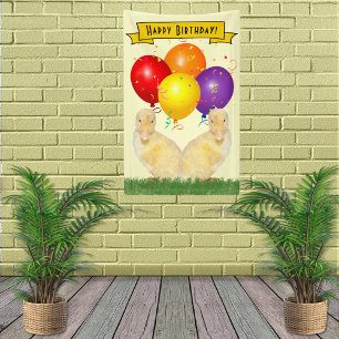 Banderoles Adorable collier Jaune Joyeux Ballons d'anniversai