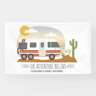 Banderoles Adventure Desert Motorhome Baby shower neutre