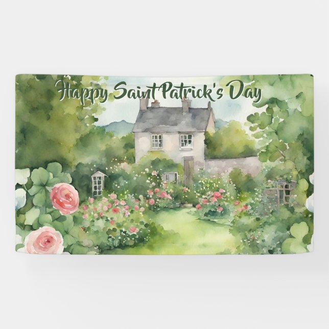 Banderoles Aesthetic aquarelle Saint-Patrick (Horizontal)