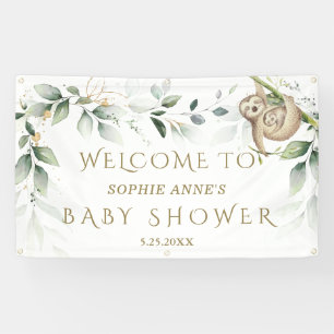 Banderoles Affiche de bienvenue de Baby shower de parement or