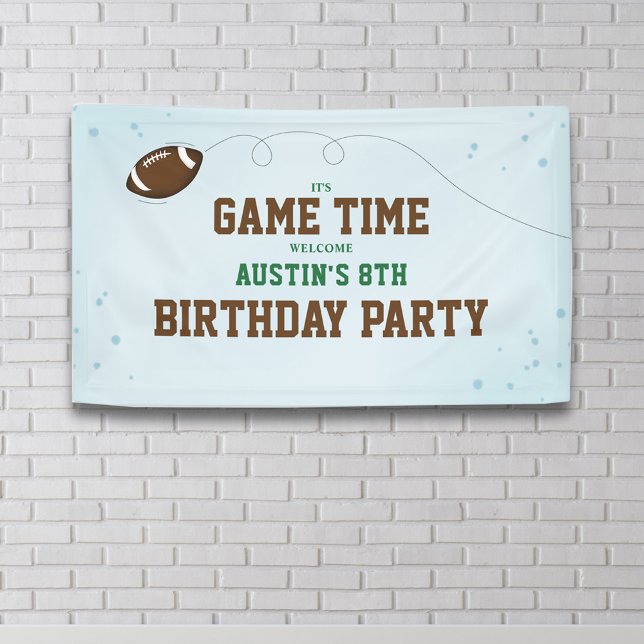 Banderoles Affiche de bienvenue de football fête d'anniversai (Football Game Time Custom Sign.)