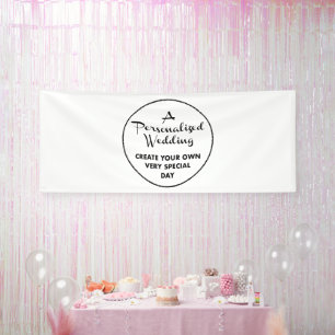 Banderoles Affiche de bienvenue de mariage personnalisée 4' x