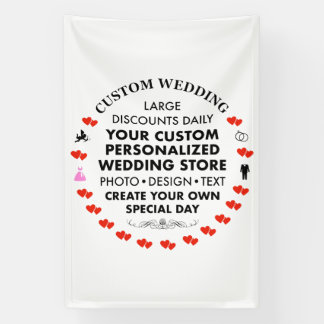Banderoles Affiche de bienvenue de mariage personnalisée 6' x