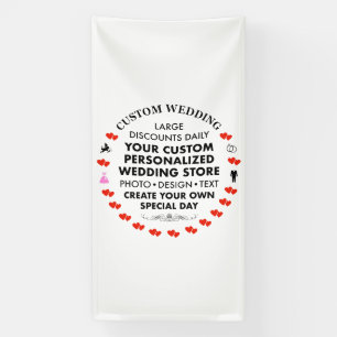 Banderoles Affiche de bienvenue de mariage personnalisée Bann