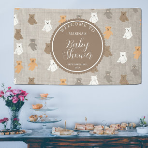 Banderoles Affiche de bienvenue du Baby shower Motif de l'our
