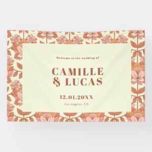 Banderoles Affiche de bienvenue Mariage inspirée les années 7