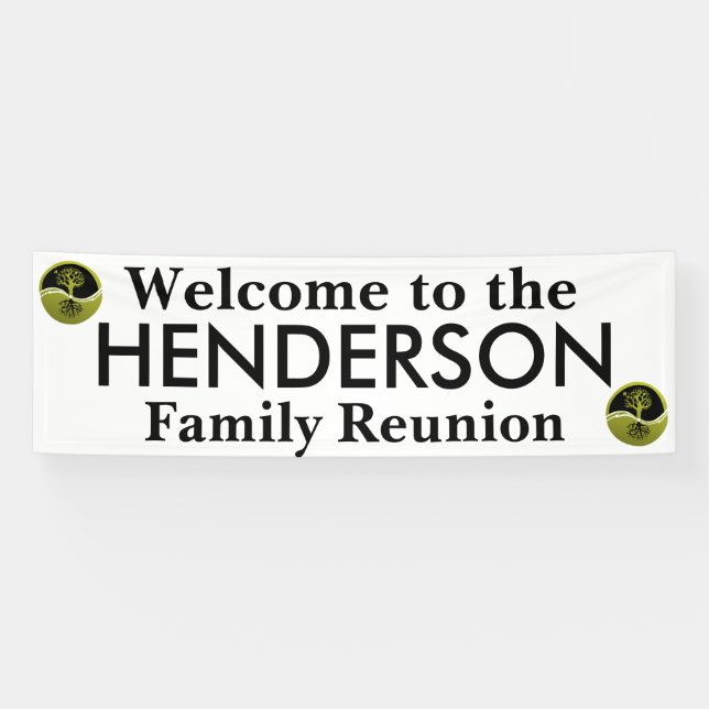 Banderoles Affiche de bienvenue pour la Réunion de famille - (Horizontal)