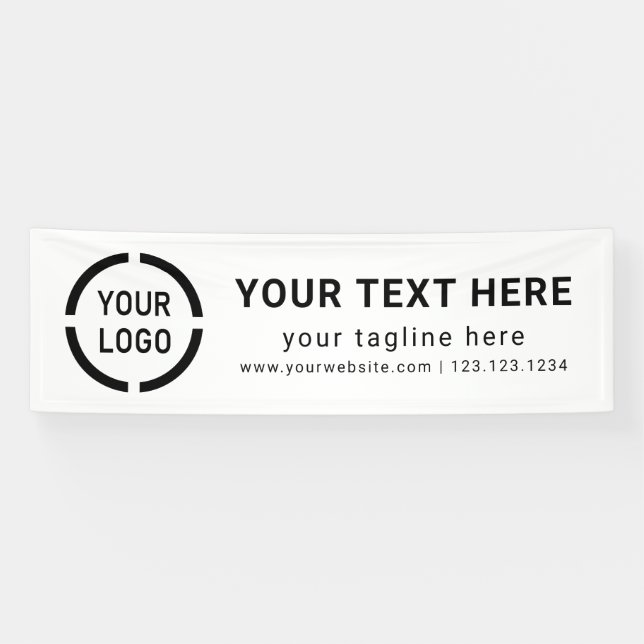 Banderoles Affiche des événements du logo de la société perso (Horizontal)