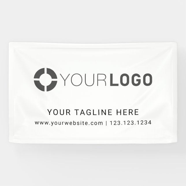 Banderoles Affiche des événements du logo de la société perso (Horizontal)