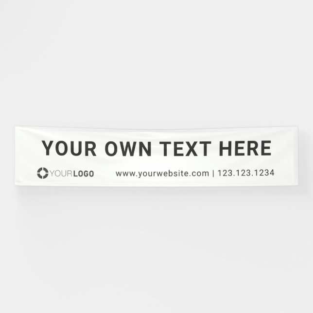 Banderoles Affiche des événements du logo de la société perso (Horizontal)