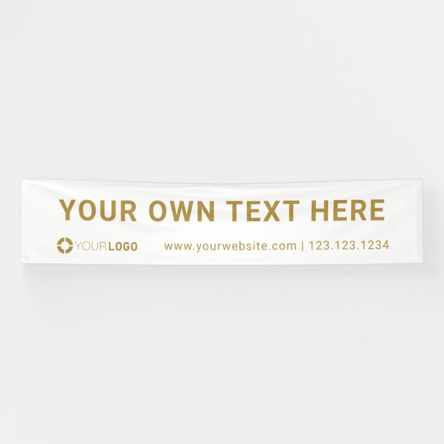 Banderoles Affiche des événements du logo de la société perso (Horizontal)