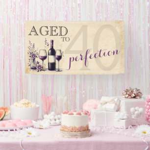Banderoles Âgé à la perfection 40e anniversaire
