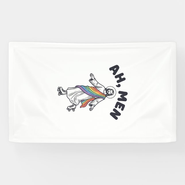 Banderoles Ah Men Roller Skating Foi Vector Design_1 (Horizontal)